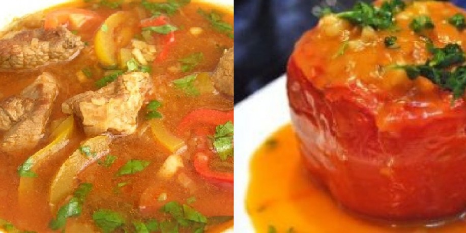 Meniu Ciorba de Vacuta si Ardei Umpluti cu amestec porc vita