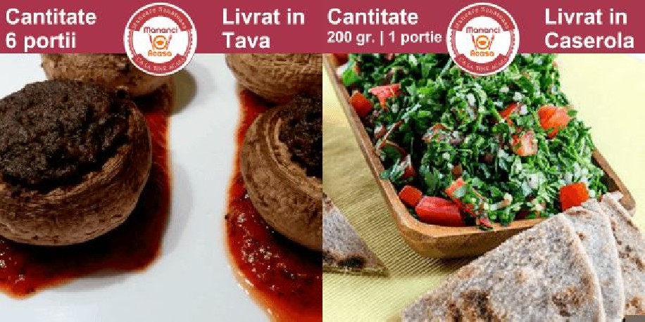 Meniu Ciuperci Umplute la Cuptor si Salata Tabbouleh