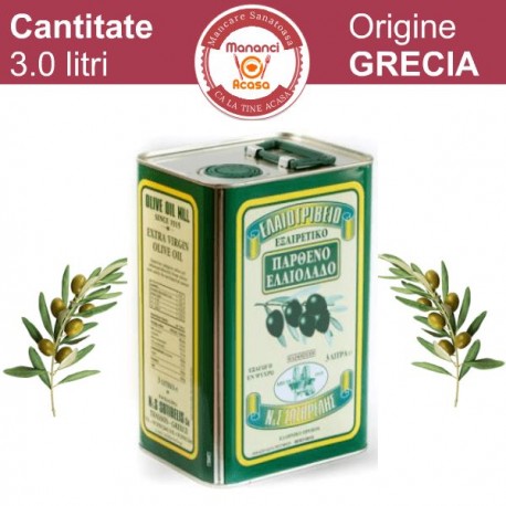 Ulei de Masline presat la rece Thassos 3 litri
